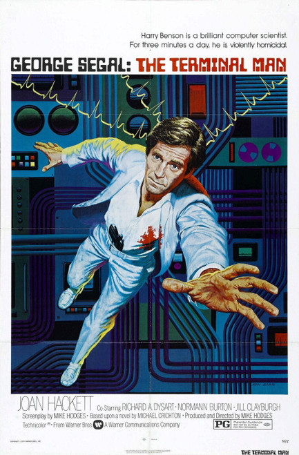The Terminal Man (1974)_1 Poster Canvas Movie Film Print A0 A1 A2 A3 A4 A5 A6 Ar