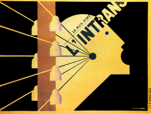 1925 Cassandre Affiche pour le journal L'Intransigeant, Post Poster Canvas Mov