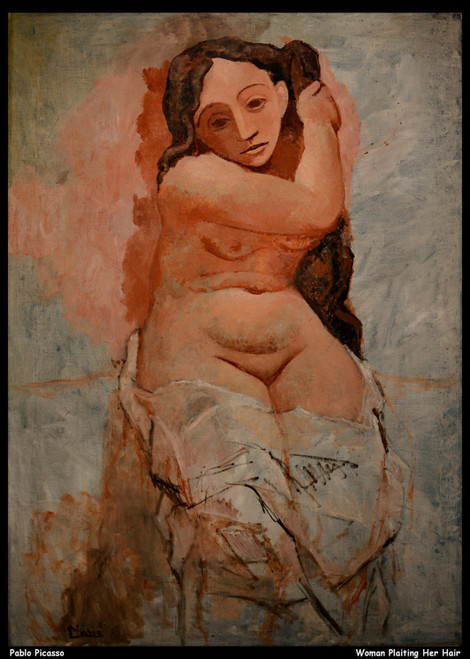 pablo-picasso---woman-plaiting-her-hair--jpb_19968621418_o(1) Poster Canvas Movi