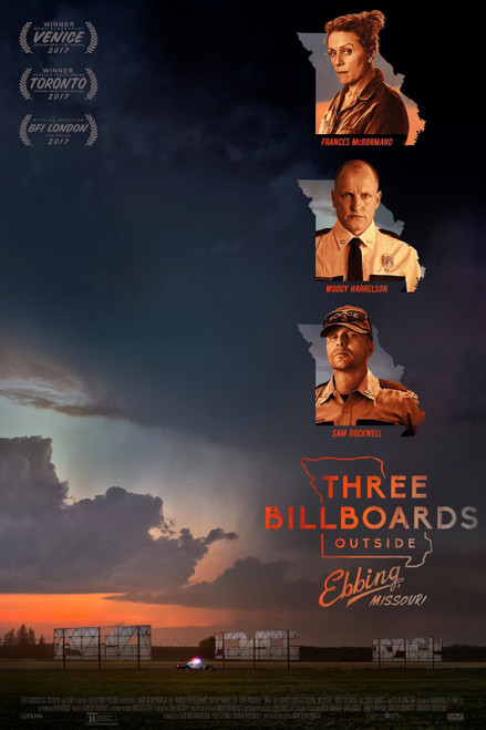 Three Billboards Outside Ebbing, Missouri 2 Poster Canvas Movie Film Print A0 A
