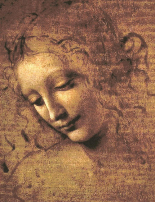 Leonardo da Vinci - Head of the Woman Art Gallery Poster Canvas Print Wall Decor