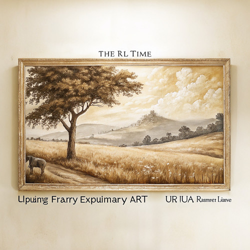 Samsung Frame TV Vintage sepia landscape Artwork Instant Download - Tree nature