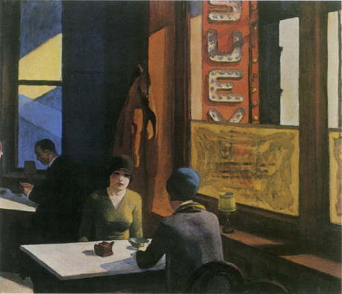 1929 Edward Hopper Shop Suey American painting Art Gallery Poster Canvas Print W