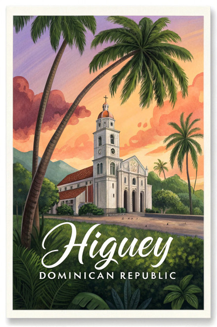 Vibrant Higüey Dominican Republic Travel Poster - Tropical Cityscape Art Print P Vibrant Higüey Dominican Republic Travel Poster - Tropical Cityscape Art Print P