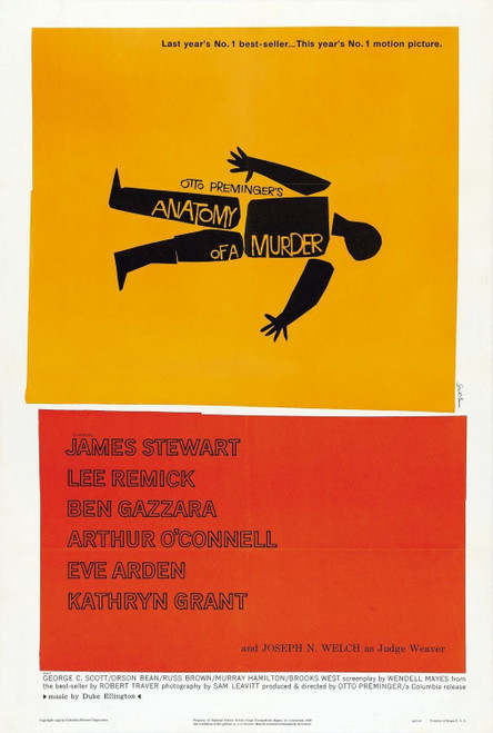 Anatomy of a Murder (1959)_2 Movie Film Poster Canvas iconic design