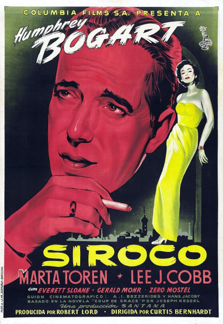 Sirocco (1951)_2 Poster Canvas Movie Film Print A0 A1 A2 A3 A4 A5 A6 Art Wall De