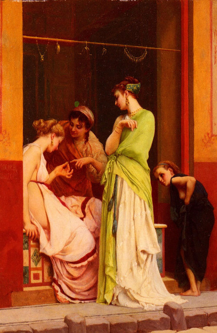 Orientalism - Boulanger, Gustave - Une_Marchande_De_Bijoux~1 Poster Canvas Movie