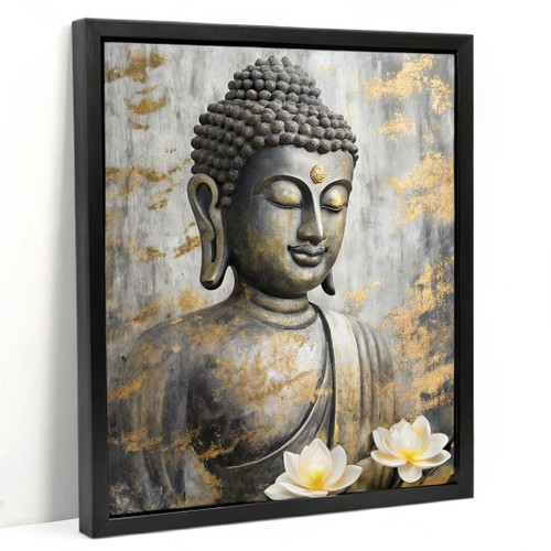 Buddha Lotus Wall Art Meditation Print Buddha Artwork Spirituality Poster Art (2
