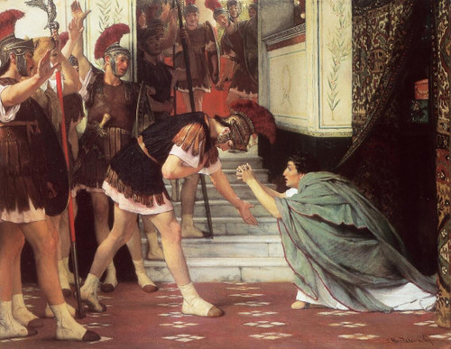 Alma-Tadema-Proclaiming-Claudius-Emperor Poster Canvas Movie Film Print A0 A1 A2