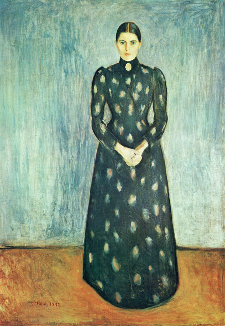 Edvard Munch - Portrait of the sister Inger Poster Canvas Movie Film Print A0 A1