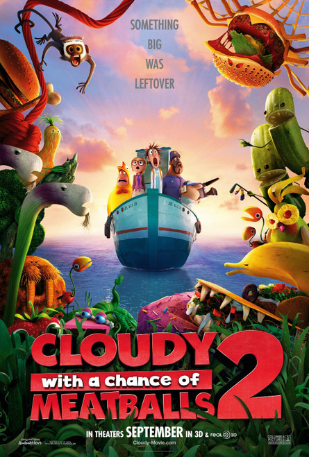 Cloudy with a Chance of Meatballs 2 (2013)_1 Movie Film Poster Canvas iconic des