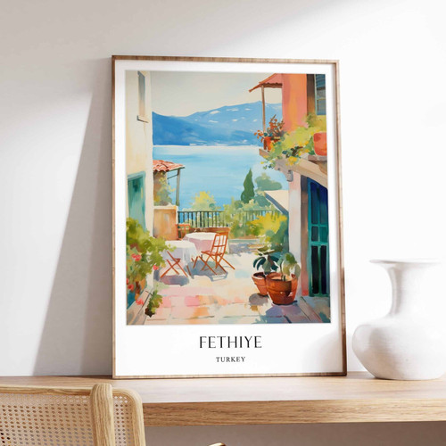 9_Fethiye Poster, Turkey Poster,Travel Poster, Fethiye Travel Poster, Wall Art,