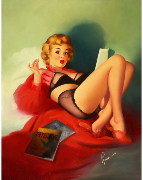 Edward Runci - Detective Story Pin-Up Poster Canvas Movie Film Print A0 A1 A2 A3