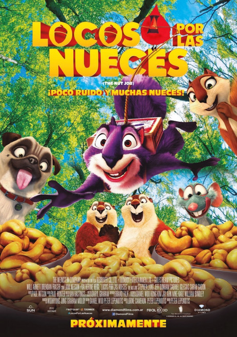 The Nut Job (2014)_3 Poster Canvas Movie Film Print A0 A1 A2 A3 A4 A5 A6 Art Wal