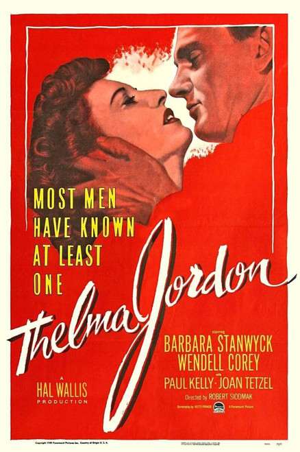The File on Thelma Jordon (1950)_0 Poster Canvas Movie Film Print A0 A1 A2 A3 A4
