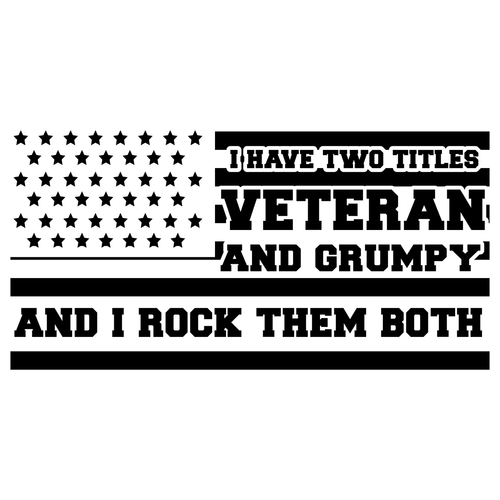 i have two titles veteran and grumpy and i rock them both-01 Poster Canvas Movie