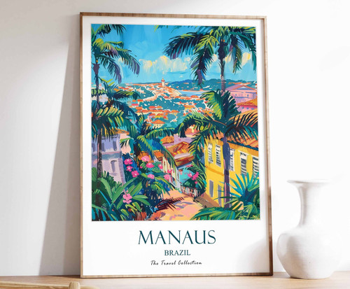 7_Manaus Print, Manaus Travel Poster, Brazil Travel Print, Tropical Decor, Botan