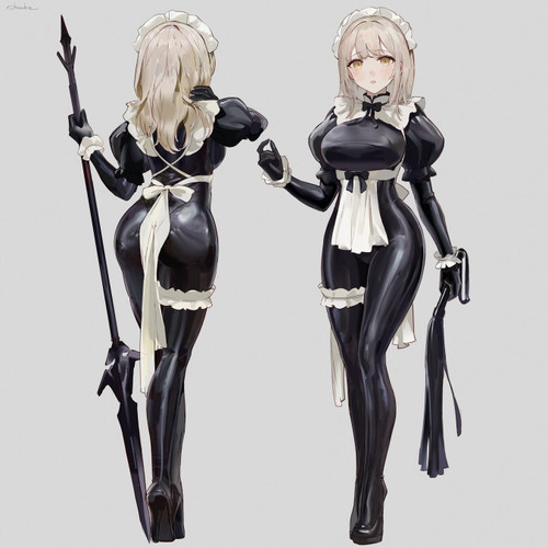 Dominatrix Latex Maid Anime E Girl Art Gallery Poster Canvas Print Wall Decorati