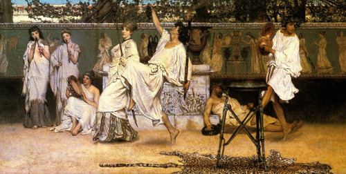 Alma-Tadema-Lawrence-Bacchanale-1871 Poster Canvas Movie Film Print A0 A1 A2 A3