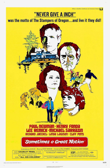 Sometimes a Great Notion (1971)_1 Poster Canvas Movie Film Print A0 A1 A2 A3 A4