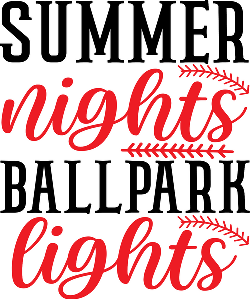 11.-Summer-Nights-Ballpark-Lights Poster Canvas Movie Film Print A0 A1 A2 A3 A4