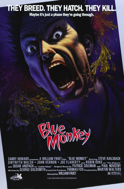Blue Monkey 01 Poster Canvas Movie Film Print A0 A1 A2 A3 A4 A5 A6 Art Wall Deco