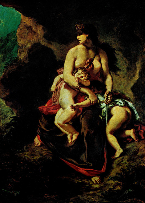 Delacroiix - Medea 1862 Art Gallery Poster Canvas Print Wall Decoration A0 A1 A2