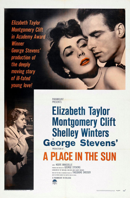A Place in the Sun (1951)_1 Movie Film Poster Canvas iconic design
