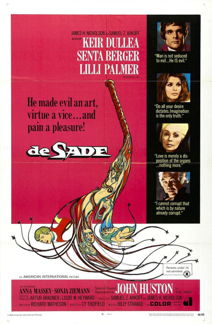 De Sade (1969)_2 Movie Film Poster Canvas iconic design