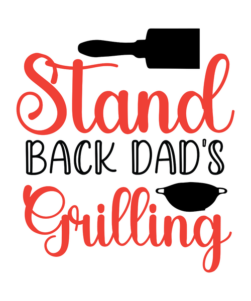 Stand Back Dad's Grilling-01 (4) Poster Personalized Canvas Movie Film Print A0