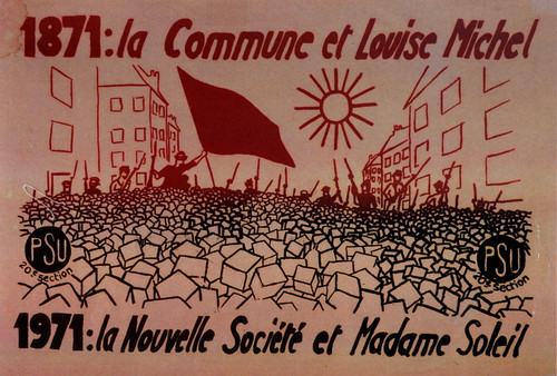 1971 PSU 1871 La Commune et Louis Michel Sérigraphie deux couleurs, Post Art