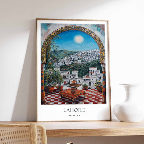2_Lahore Poster, Islamic Decor, Islamic Art, Middle Eastern Art, Lahore Gift, La