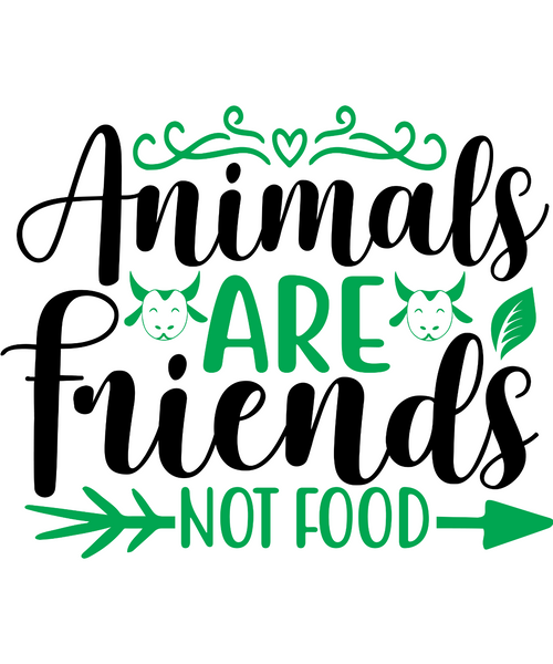 Animals are friends not food-01 (4) Poster Canvas Movie Film Print A0 A1 A2 A3 A