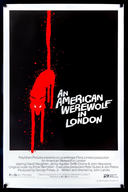 AN AMERICAN WEREWOLF IN LONDON (1981) 1 Poster Canvas Movie Film Print A0 A1 A2