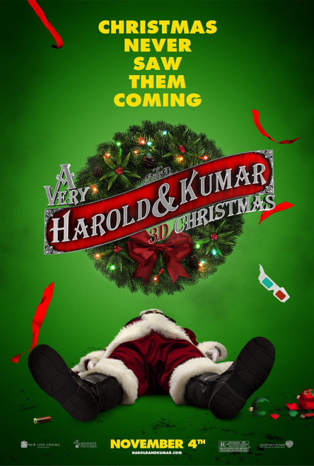 A Very Harold & Kumar Christmas (2011)_1 Movie Film Poster Canvas iconic design