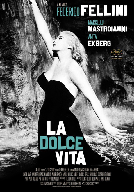 La Dolce Vita (1960)_3 Poster Canvas Movie Film Print A0 A1 A2 A3 A4 A5 A6 Art W