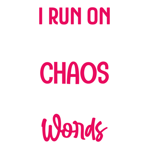 I Run on Caffeine Chaos and Cuss Words-01 Poster Text for you Canvas Print A0 A1