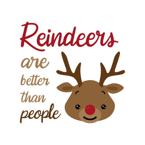 Reindeers Are Better Than People Poster Canvas Movie Film Print A0 A1 A2 A3 A4 A