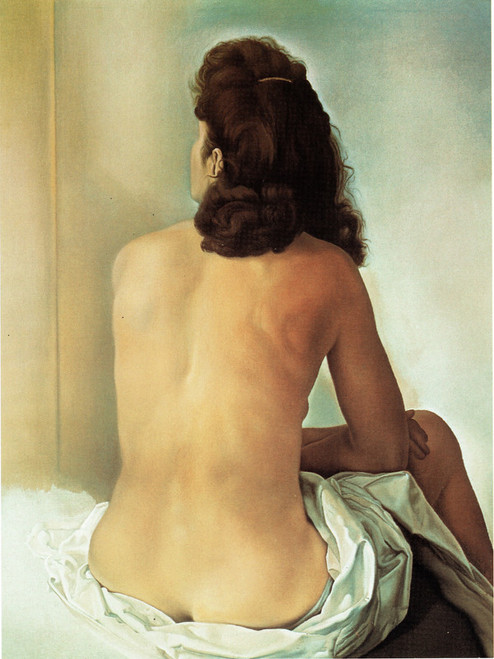 Gala nude seen from behind Dali 1960