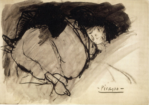 Pablo Picasso - Couple Entwined 1901 Poster Canvas Movie Film Print A0 A1 A2 A3