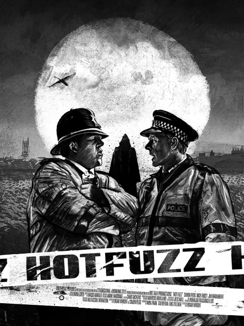 Hot Fuzz (2) Poster Canvas Movie Film Print A0 A1 A2 A3 A4 A5 A6 Art Wall Decora