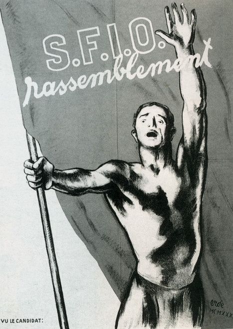 1931 Erdé SFIO rassemblement affiche pour les législatives de 1932, Post Pos