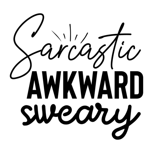 Sarcastic Awkward Sweary-01 (3) Poster Canvas Movie Film Print A0 A1 A2 A3 A4 A5