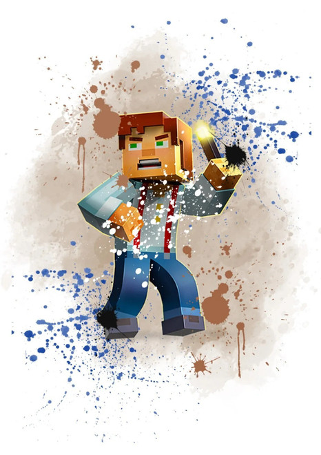 Minecraft Legends Set Of 4 Prints Xbox PS5 Pictures Wall Art Poster C Poster Can