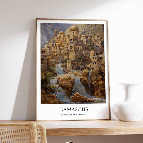 5_Damascus Poster, Islamic Decor, Islamic Art, Middle Eastern Art, Damascus Gift