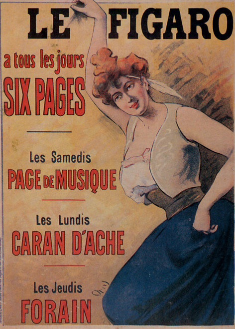 1890 Chéret Le Figaro Affiche, Post Poster Canvas Movie Film Print A0 A1 A2 A3