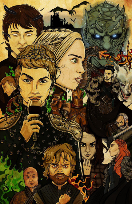 Game of Thrones (64) Poster Canvas Movie Film Print A0 A1 A2 A3 A4 A5 A6 Art Wal