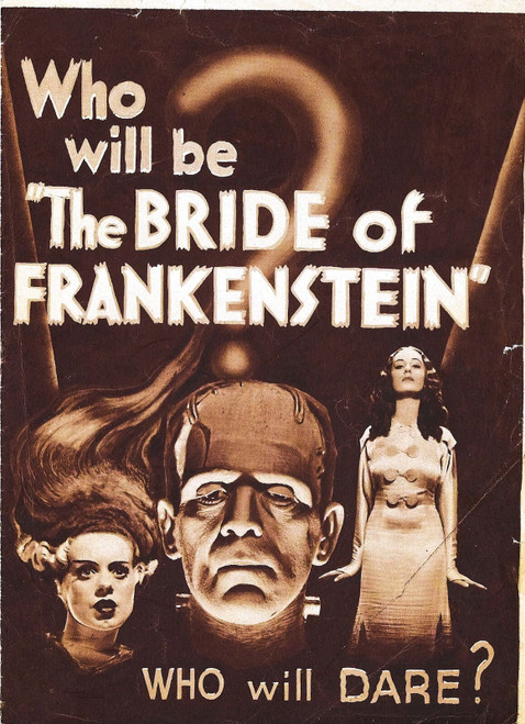 Bride Of Frankenstein H 01 Poster Canvas Movie Film Print A0 A1 A2 A3 A4 A5 A6 A