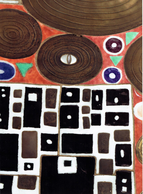 Gustav Klimt - Detail of Left Hand mosaic wall 1909 p5 Poster Canvas Movie Film