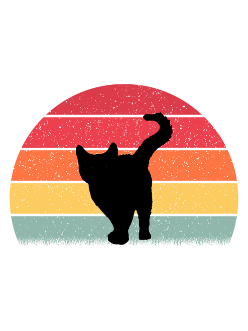 Cat retro Vintage 6collection shilluti-01 Poster Canvas Movie Film Print A0 A1 A